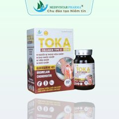 Viên uống Toka hỗ trợ xương khớp - 60 viên Glucosamine, Chondroitin, MSM, Vitamin D3 - Giảm đau khớp, cải thiện sự linh hoạt