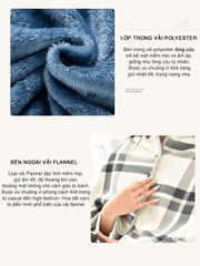 Áo Choàng Văn Phòng Giữ Ấm OFFICE CHILL - 2 Lớp Vải Flannel và Polyester, Thiết Kế Thời Trang, Đa Năng Cho Mùa Đông