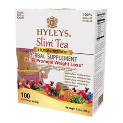 Trà thảo mộc giảm cân Hyleys - Slim Tea Mỹ, Đốt mỡ thừa, Giảm cân hiệu quả, Giải độc cơ thể, 100 gói hương vị phong phú