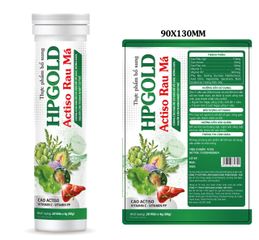 Viên Sủi HPGOLD Actiso Multi Rau Má, Râu Ngô Giúp Thanh Nhiệt, Mát Gan (20 viên)