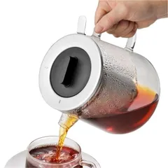 Ấm Pha Trà Thủy Tinh WMF SensiTea 1.3L - Có Rây Lọc & Đế Nến Giữ Nhiệt, Thiết Kế Sang Trọng, Dùng Cho Trà Lá Tươi