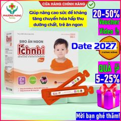 Siro Ăn Ngon Ích Nhi Plus 20 Ống 10ml - Tăng Cường Sức Đề Kháng, Giúp Trẻ Ăn Ngon, Hỗ Trợ Tiêu Hóa Tốt Nhất