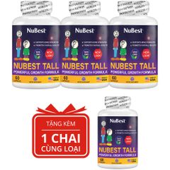 Viên uống Tăng Chiều Cao NuBest Tall New Look - Hỗ Trợ Phát Triển Xương, Chắc Khỏe Cho Trẻ Em 5-18 Tuổi (Combo 3 Tặng 1)