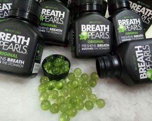 Viên Uống Thơm Miệng Breath Pearls của Úc - Hỗ Trợ Khử Mùi Hôi Miệng, Hương Bạc Hà Tự Nhiên, 50 Viên Sạch Khuẩn