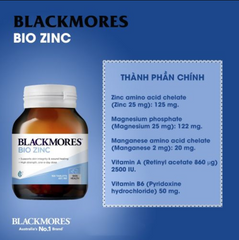 Viên uống bổ sung kẽm Blackmores Bio Zinc 168 viên - Úc
