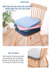 Đệm Lót Ngồi Ghế Gỗ OFFICE CHILL - Nệm Cao Su Non Thoáng Khí Cho Ghế Văn Phòng, Hỗ Trợ Sức Khỏe Người Dùng, Giảm Đau Mỏi