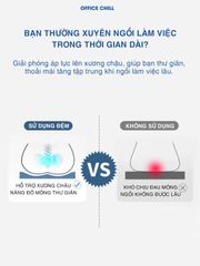 Đệm Lót Ngồi Ghế Gỗ OFFICE CHILL - Nệm Cao Su Non Thoáng Khí Cho Ghế Văn Phòng, Hỗ Trợ Sức Khỏe Người Dùng, Giảm Đau Mỏi