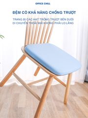Đệm Lót Ngồi Ghế Gỗ OFFICE CHILL - Nệm Cao Su Non Thoáng Khí Cho Ghế Văn Phòng, Hỗ Trợ Sức Khỏe Người Dùng, Giảm Đau Mỏi
