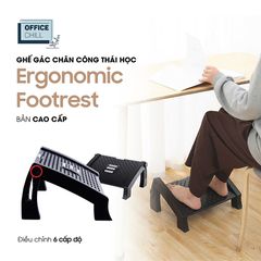 Ghế Gác Chân Công Thái Học Office Chill - Ghế Kê Chân Văn Phòng Thoải Mái, Điều Chỉnh Cao Cấp, Massage, Giải Tỏa Căng Thẳng