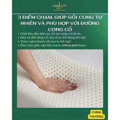 Gối Cao Su Tự Nhiên Cao 10 Cm - Chính Hãng Lasante