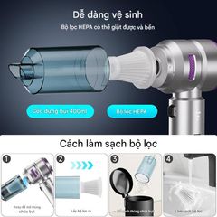 Máy hút bụi ô tô cầm tay đa năng Suitu ST-6659 Plus công suất lớn, động cơ không chổi than