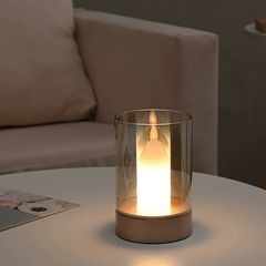 Đèn Nến Điện Tử Cảm Ứng 3 Chế Độ Sáng, Sạc USB Thông Minh - Trang Trí Khung Gian Ấm Áp, Sang Trọng, An Toàn Cho Gia Đình