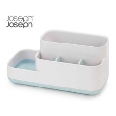 Khay Đựng Bàn Chải Mỹ Phẩm Nhà Tắm Joseph Joseph 70504 EasyStore Trắng Xanh - Thiết Kế Hiện Đại, An Toàn, Chống Trượt