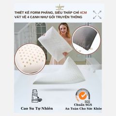 Gối Cao Su Lasante Siêu Mỏng(vát cạnh)
