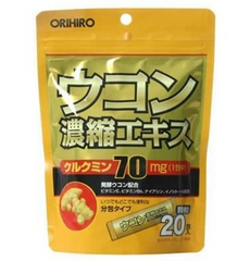 Tinh Bột Nghệ Giải Rượu Orihiro Nhật Bản - Hỗ Trợ Giải Độc Gan và Giảm Say, 20 Gói (70mg)