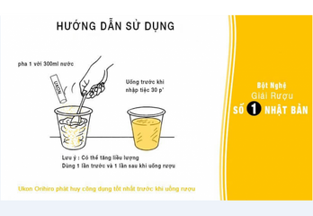 Tinh Bột Nghệ Giải Rượu Orihiro Nhật Bản - Hỗ Trợ Giải Độc Gan và Giảm Say, 20 Gói (70mg)