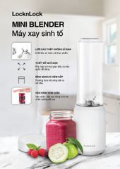 Máy Xay Sinh Tố Mini LocknLock EJM433WHT - 150W, 280ml, Thiết Kế Hiện Đại, Bảo Hành 2 Năm, Dễ Dàng Sử Dụng, Phù Hợp Mọi Không Gian Bếp