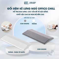 Đệm Kê Lưng Ngủ OFFICE CHILL - Đệm Memory Foam Cao Su Non Hỗ Trợ Đau Lưng, Thoát Vị Đĩa Đệm, Giấc Ngủ Thoải Mái