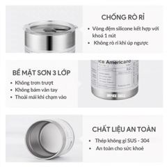 Ly Giữ Nhiệt Inox SUS 304 5 Lớp, Dung Tích 300ml & 600ml - Bảo Hành 90 Ngày, Ly Cao Cấp Office Chill, Duy Trì Nhiệt Độ Tối Ưu