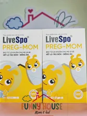 Men vi sinh cho Bé Táo Bón, Biếng Ăn, Rối Loạn Tiêu Hóa - LiveSpo PREGMOM - Hộp 20 ống x 5ml