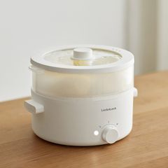 Nồi Điện Đa Năng LocknLock Bianco 3L EJP124IVY - Nấu Lẩu, Hấp, Chiên - Bảo Hành 2 Năm, Dung Tích Lớn, Phù Hợp Gia Đình Nhỏ
