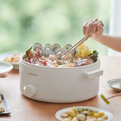 Nồi Điện Đa Năng LocknLock Bianco 3L EJP124IVY - Nấu Lẩu, Hấp, Chiên - Bảo Hành 2 Năm, Dung Tích Lớn, Phù Hợp Gia Đình Nhỏ