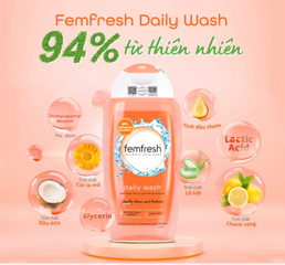 Dung Dịch Vệ Sinh Phụ Nữ Femfresh Cao Cấp Hằng Ngày 250ml - Sạch Sẽ, Tươi Mát, Không Gây Dị Ứng, Dành Cho Da Nhạy Cảm