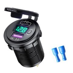 Tẩu Sạc Nhanh Ô Tô Xe Máy 2 Cổng USB & Type-C 67W Có Màn Hình Led Hiển Thị Điện Áp - Sạc Nhanh Dễ Dàng Chất Lượng Cao