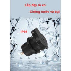 Tẩu Sạc Nhanh Điện Thoại  48W Trên Xe Máy 2 Cổng USB và Type-C Nhỏ gọn Chống Nước Cao