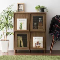 Tủ sách Neflas Japan 9075F màu walnut - Tủ sách hiện đại dành cho phòng làm việc, chất liệu gỗ công nghiệp chuẩn E1, thiết kế tiện dụng.