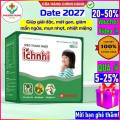 Siro Thanh Nhiệt Tiêu Độc Ích Nhi - Hỗ Trợ Giải Độc, Mát Gan, Giảm Mẩn Ngứa, Nhiệt Miệng - Hộp 20 Ống 10ml