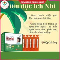 Siro Thanh Nhiệt Tiêu Độc Ích Nhi - Hỗ Trợ Giải Độc, Mát Gan, Giảm Mẩn Ngứa, Nhiệt Miệng - Hộp 20 Ống 10ml