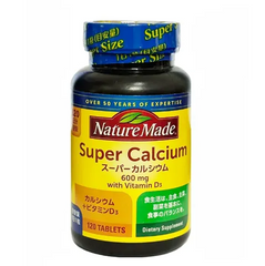 Viên uống Super Canxi Nature Made 120 viên - Bổ sung Canxi và Vitamin D cho xương chắc khỏe, hỗ trợ sức đề kháng, sản phẩm Nhật Bản