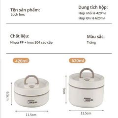 Hộp Cơm Giữ Nhiệt 3 Tầng Lunch Box 1500ml, Thiết Kế Thông Minh Kèm Đũa Thìa - Dùng Trong Lò Vi Sóng, Tiện Dụng Cho Học Sinh Văn Phòng