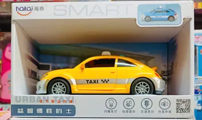 Đồ chơi xe ô tô taxi có đèn và âm thanh 9901, mở được cửa Chọn màu ngẫu nhiên với ánh sáng và âm thanh sinh động 