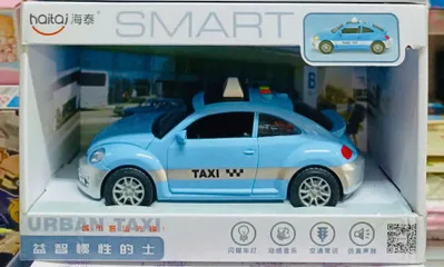 Đồ chơi xe ô tô taxi có đèn và âm thanh 9901, mở được cửa Chọn màu ngẫu nhiên với ánh sáng và âm thanh sinh động 