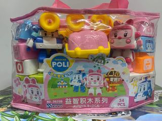 Đồ chơi xếp hình Robocar Poli có 34 chi tiết mã 3620 chọn màu ngẫu nhiên