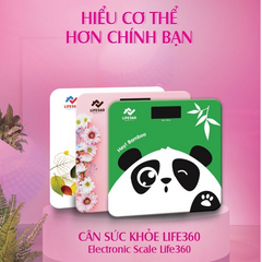Cân Điện Tử Sức Khỏe Life360 - Cân Thông Minh Mặt Kính Cường Lực 180kg LED Hiển Thị Rõ Nét, Tiết Kiệm Pin Tối Đa