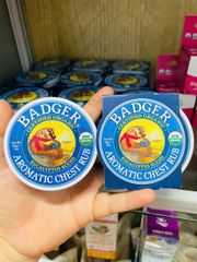 Sáp Dầu Ấm Ngực Giảm Ho Nghẹt Mũi Thành Phần Hữu Cơ Lành Tính Cho Bé BADGER Organic Chest Rub 56g.