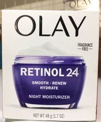Kem Dưỡng Ẩm Đêm Olay Retinol 24 + Peptide 48g - Cấp Ẩm 24h, Làm Mờ Sạm Nám, Cải Thiện Sắc Tố Da