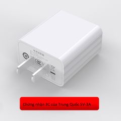 Củ Sạc USB Chống Cháy 5V-3A GAT - Chứng Chỉ UL Mỹ, An Toàn Cho Quạt USB, Đèn LED, Thiết Bị Di Động