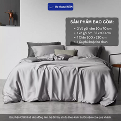 Bộ drap giường 5 món Hệ Thống Nệm cao cấp Set chăn ga ra drap gối nệm đệm vỏ chăn lồng ruột 5 món trải giường mềm mại