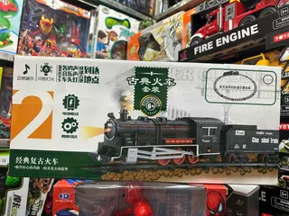 Đồ Chơi Tàu Hỏa 2 Toa Chạy Bằng Pin Có Đèn Âm Thanh - Bộ Đường Ray Xe Lửa Thú Vị Cho Trẻ Em, Phát Triển Tưởng Tượng