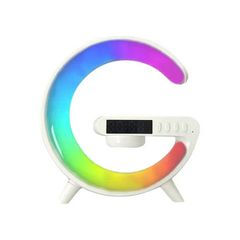 Loa Bluetooth Chữ G LED RGB Đèn Nháy Theo Nhạc - Sạc Nhanh Không Dây & Đồng Hồ Báo Giờ Đa Chức Năng Thông Minh