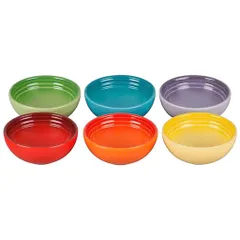 Set 6 Bát Chấm Cầu Vồng Le Creuset Đường Kính 7cm - Bát Gốm Sứ Đa Năng Chịu Nhiệt, Dùng Cho Lò Nướng & Lò Vi Sóng