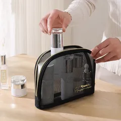Túi Đựng Mỹ Phẩm Cao Cấp Care4U 22x6x13 cm - Túi Lưới Thoáng Khí Sang Trọng, Tiện Dụng Cho Du Lịch và Trang Điểm