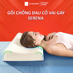 Gối Cao Su Non Massage Cổ Vai Gáy - Thiết Kế Công Thái Học Giúp Ngủ Ngon Hơn, Giảm Đau, Thoáng Mát, Đàn Hồi Tốt