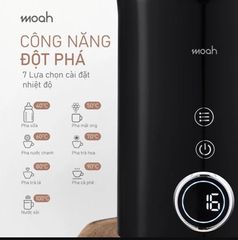 Ấm Đun Siêu Tốc Moah 1,7L MKK8721-BK - Cao Cấp, Màn Hình LED, 7 Chế Độ Nhiệt, Thiết Kế Hiện Đại, Chính Hãng Hàn Quốc
