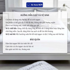 Nệm topper dày 9cm Hệ Thống Nệm cao cấp chính hãng tấm nệm topper dày trải giường sàn êm ái xuất nhật làm mềm nệm