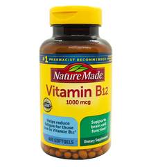 Viên uống Vitamin B12 Nature Made 1000 mcg 400 viên - Bổ sung năng lượng và hỗ trợ hệ miễn dịch, hàng nhập khẩu từ Mỹ